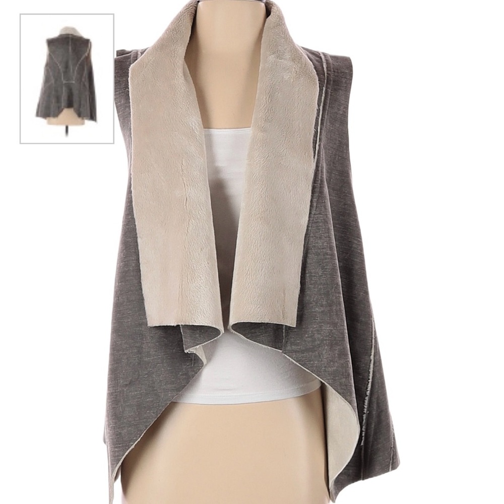 Anthropologie by Amadi Kady Faux Fur Suede Sherpa  Vest